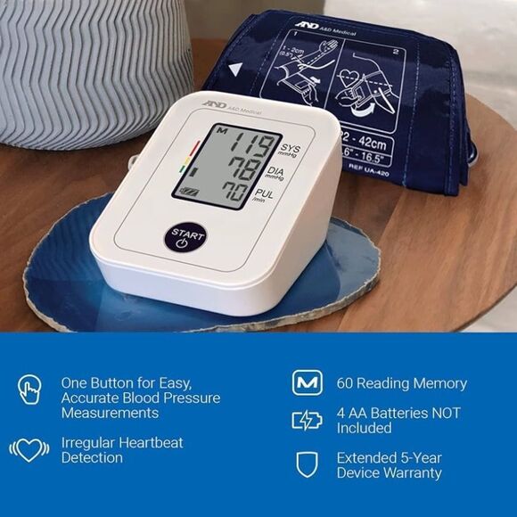 A&D Medical Blood Pressure Monitor, Model UA-611 in White. New in Box! - Picture 2 of 16